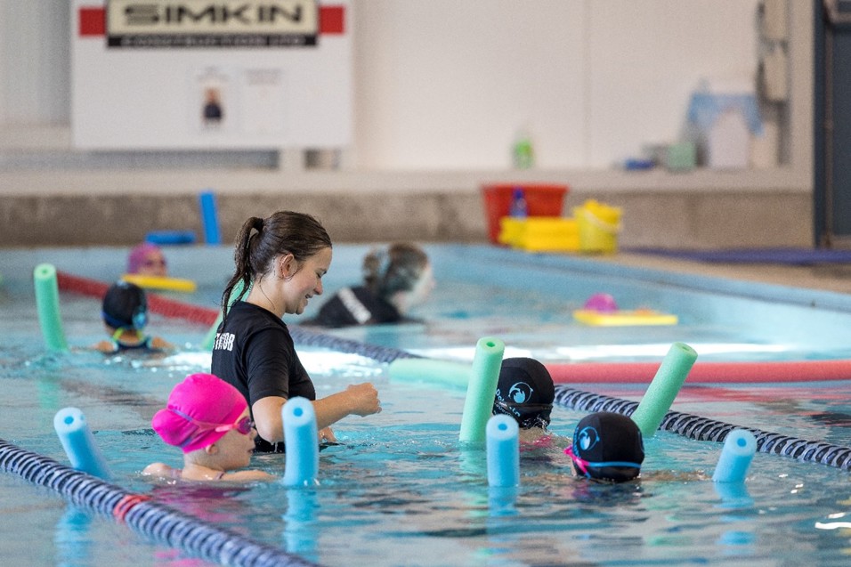 Swimmers at Taraadale Pool