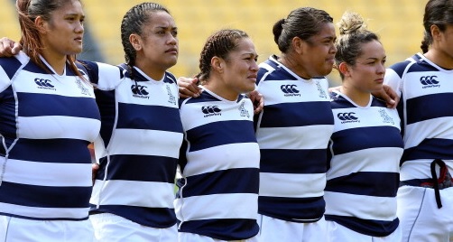 Players lined up at the start of a match