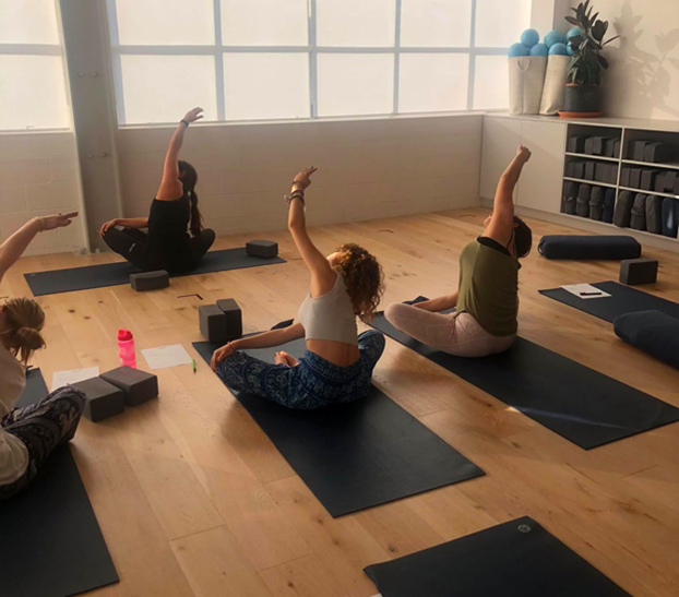 GirlGuides doing yoga