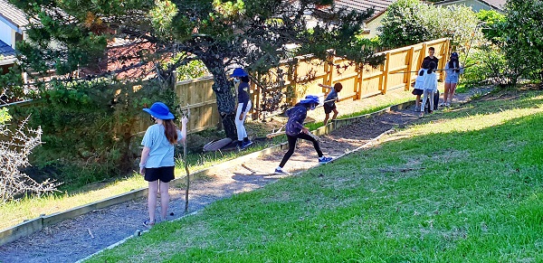 Kids playing outside